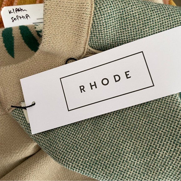 $155 NWT Rhode Jude Knit Top in Neutral Booti Sz Large - Picture 10 of 14